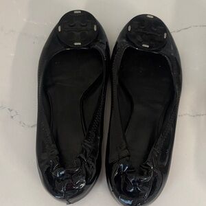 Tory Burch Black Patent Leather Flats